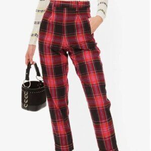 TOPSHOP PETITE Plaid Trousers Size 0